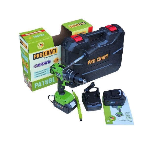 Бесщеточный шуруповерт Procraft PA18BL Universal Extra 2 акб 4Ач PA18BL_2akb фото