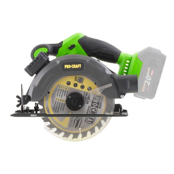 Акумуляторна дискова пилка Procraft PCA28 (2 акумулятори 20 В 4 Аг + зарядний пристрій) PCA28_2akb фото