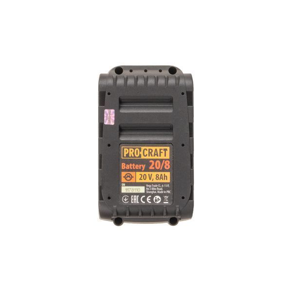 Акумуляторна батарея Procraft Battery20/8 (20В, 8Аг) 20V Li-ion, 8000mAh Battery20_8 фото