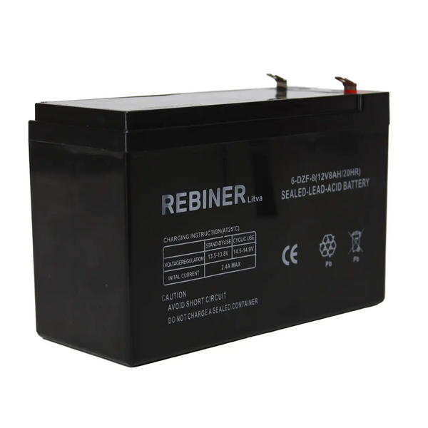 Акумулятор до обприскувача 12 V, 8 Ah Акумуляторна батарея для садового полівізатора 12V8Ah(Re) фото