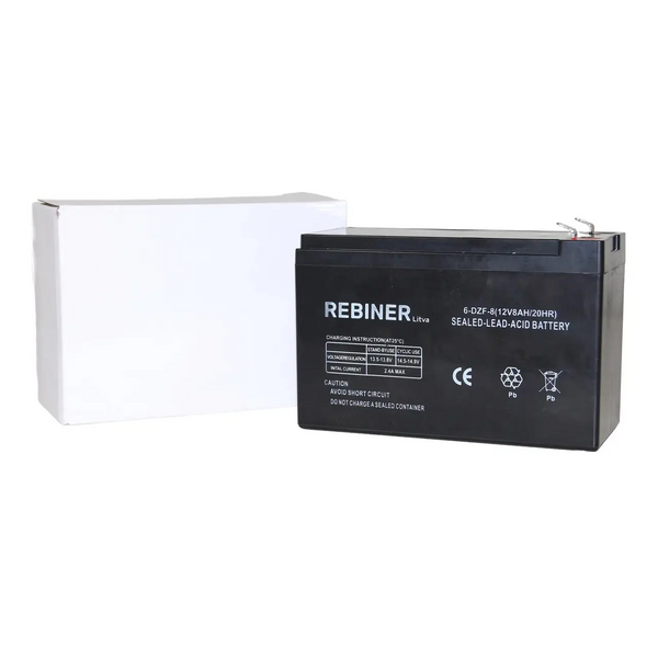 Акумулятор до обприскувача 12 V, 8 Ah Акумуляторна батарея для садового полівізатора 12V8Ah(Re) фото