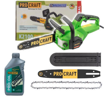 Бесщеточная электропила Procraft K2100 1600Вт Цепная пила с шиной 30 см для дров, сада, дачи K2100 фото