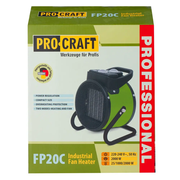Тепловентилятор керамічний Procraft FP20C FP20C фото
