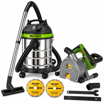 Набор промышленный пылесос Procraft VP1400 + штроборез&nbsp;PM2500-230 VP1400+PM2500-230 фото