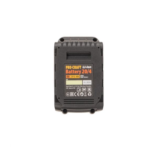 Акумуляторна батарея Procraft Battery20/4 (20В, 4Аг) 20V Li-ion, 4000mAh Battery20_4 фото