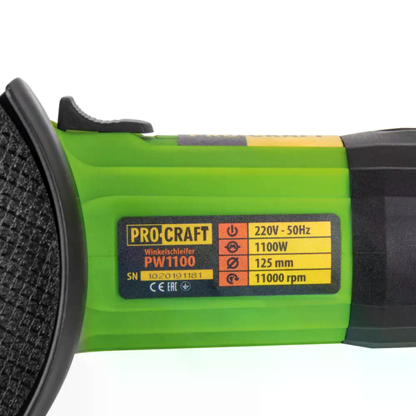 Углошлифовальная машина Procraft PW1100 125 мм PW1100  фото