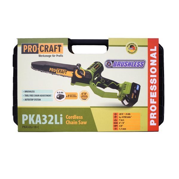 Акумуляторна ручна пила Procraft PKA32Li_bb (без акумулятора та зарядного пристрою) PKA32Li_BB фото